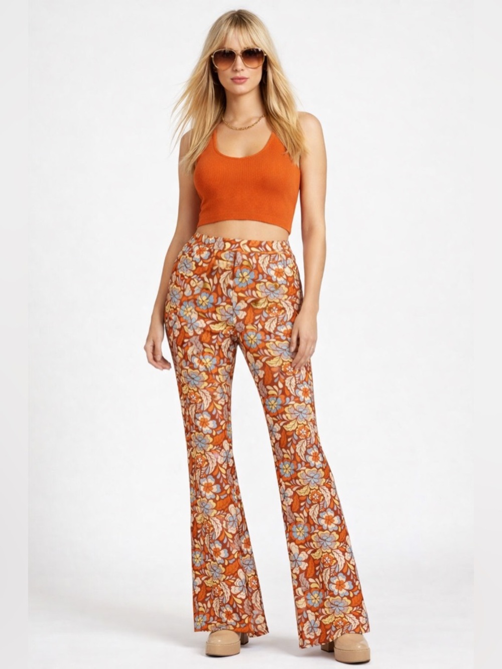Cider Retro 70’s Floral Pull-On Pants 🌼
